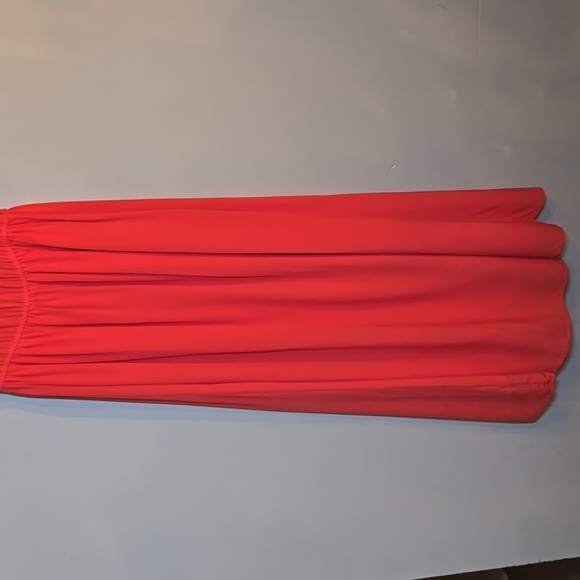 J. Crew Washable Silk Sleeveless A-Line Lined Chiffon Coral Maxi Dress NWOT - Picture 11 of 14